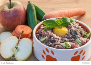 Barfmen in kleinem Fressnapf fr Hunde und Katzen