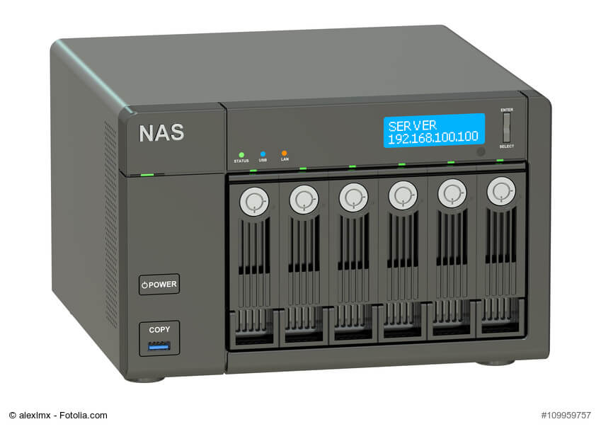 NAS Server mit 6 Festplatten