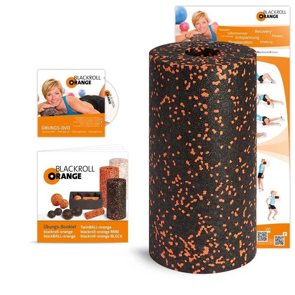 Qualit/ät Made in Germany. Duoball Twinball-Orange und Mini Massagerolle als Selbstmassage Set in der ORANGE-Box blackroll-orange ORANGE-Box MED Massageball Faszienrolle MED